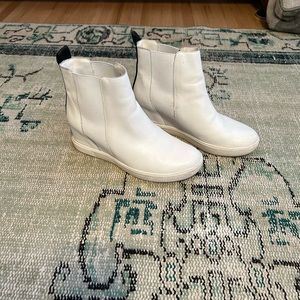 Dkny Shoes Dkny White Leather Platform Sneakers Poshmark